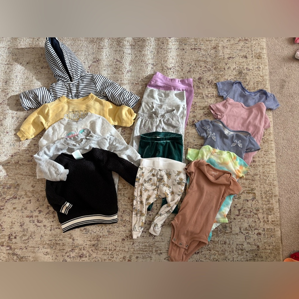 9-12 Month Baby Girl Clothing Bundle (15 Items)